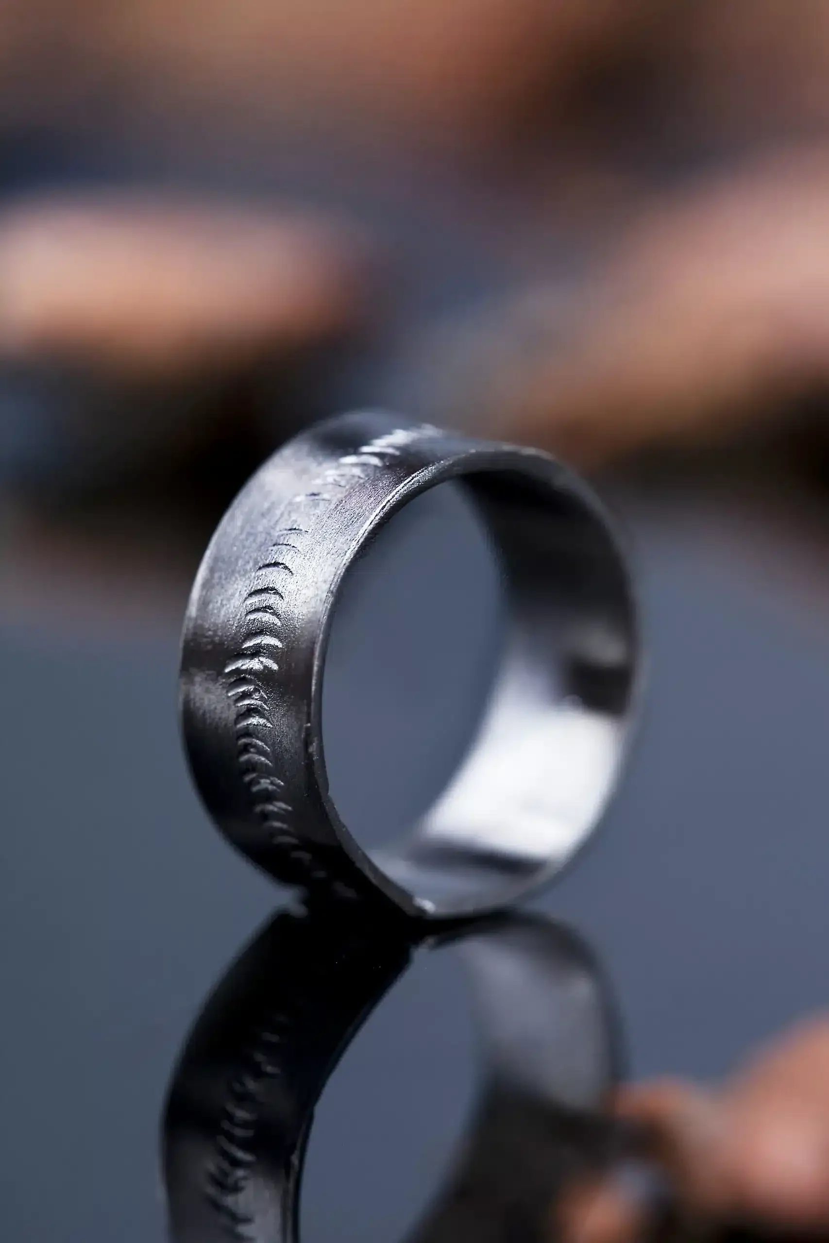 Handmade Jewellery | Silver ring black rhodium plated gallery 1