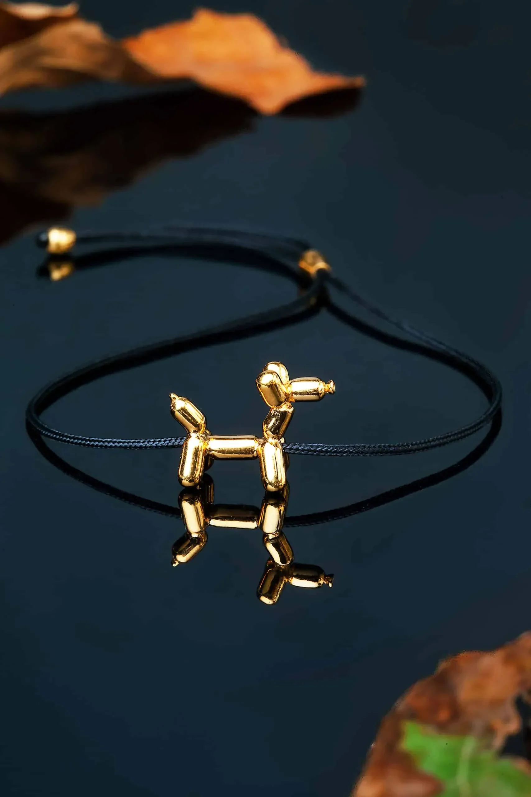 Χειροποίητα κοσμήματα | Ασημένιο βραχιόλι σκυλάκι με επιχρύσωση gallery 1