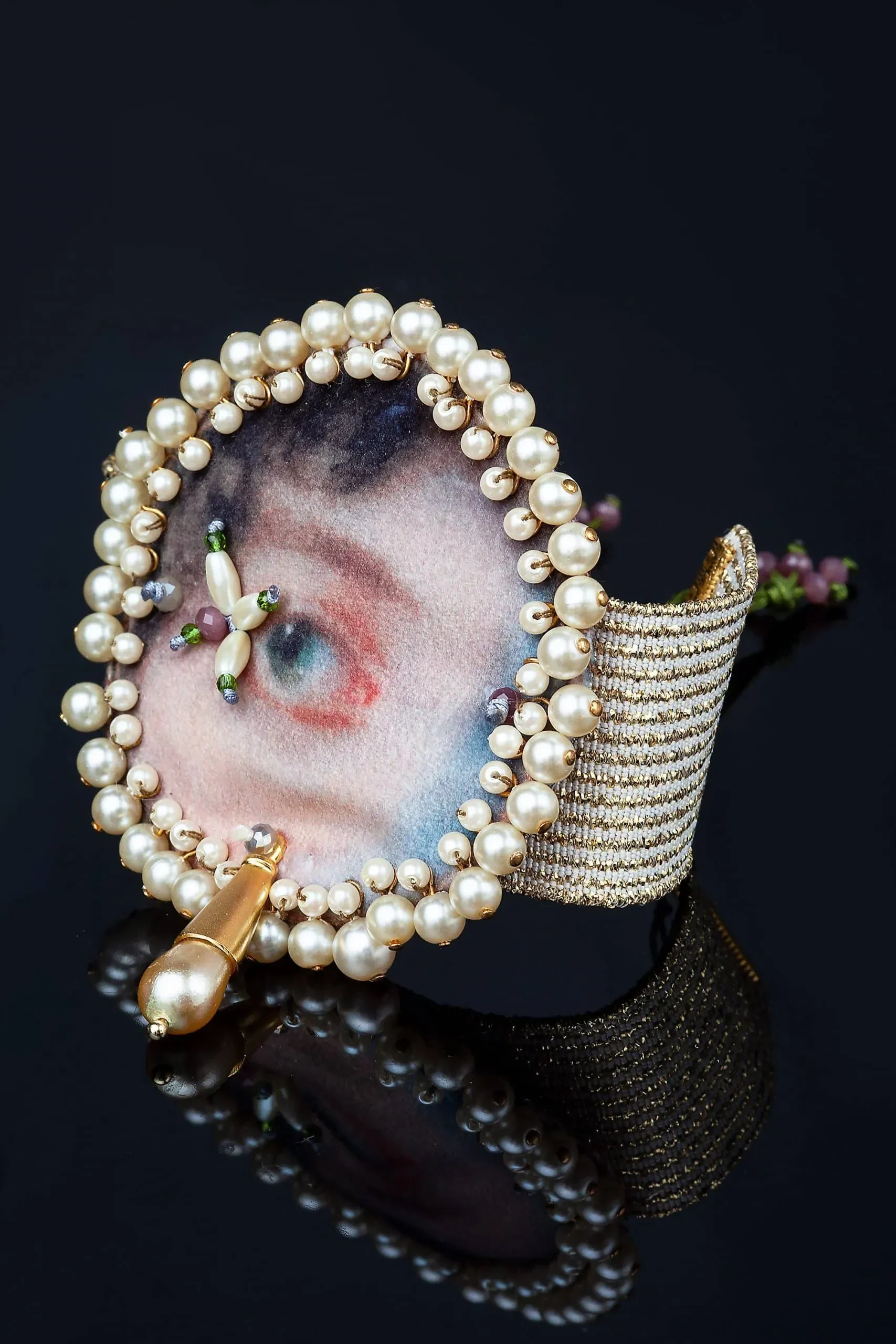 Handmade Jewellery | Eye unique bracelet combined with pearls gallery 4