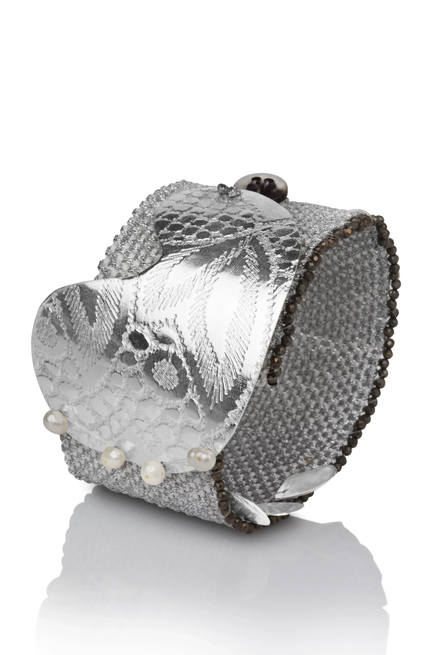 Handmade Jewellery | Statement handmade silver and woven bracelet main